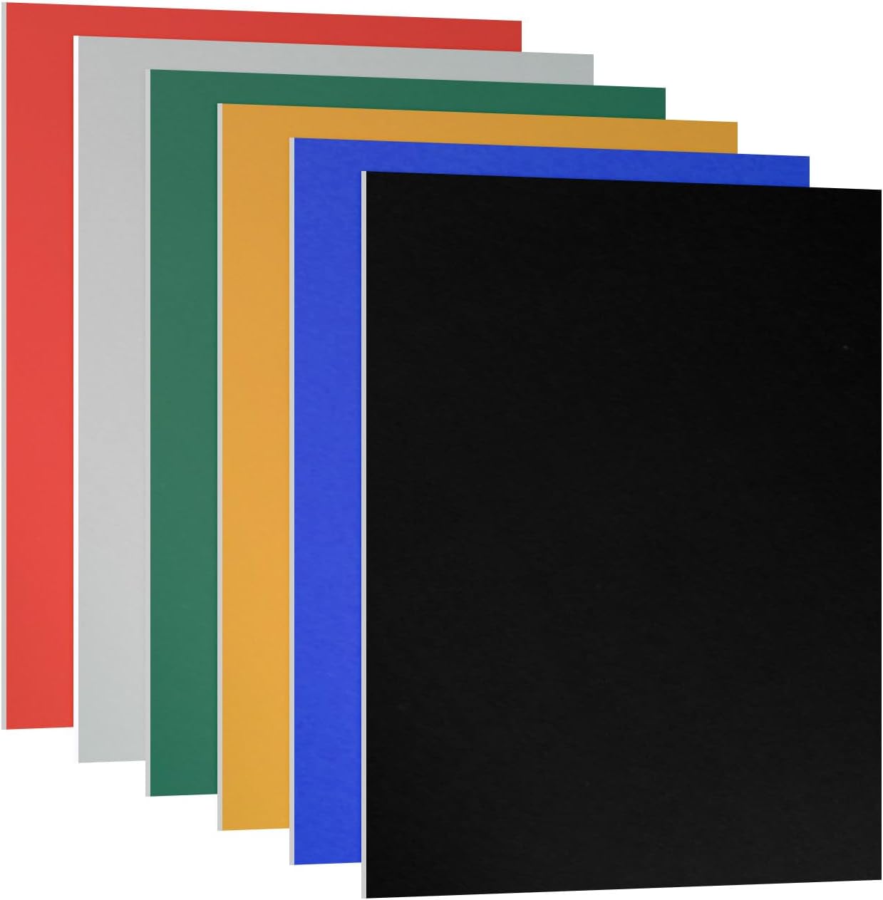 7x5x1/32inch Anodized Aluminum Sheet Set, 6Pcs Metal Rectangle Aluminum Plate 0.8mm Thick Engraving Blanks for Laser