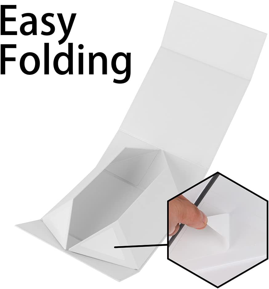 White Gift Boxes 16 Pack,Collapsible Gift Box with Lid Magnetic Closure,Packaging for Small Business, Parties