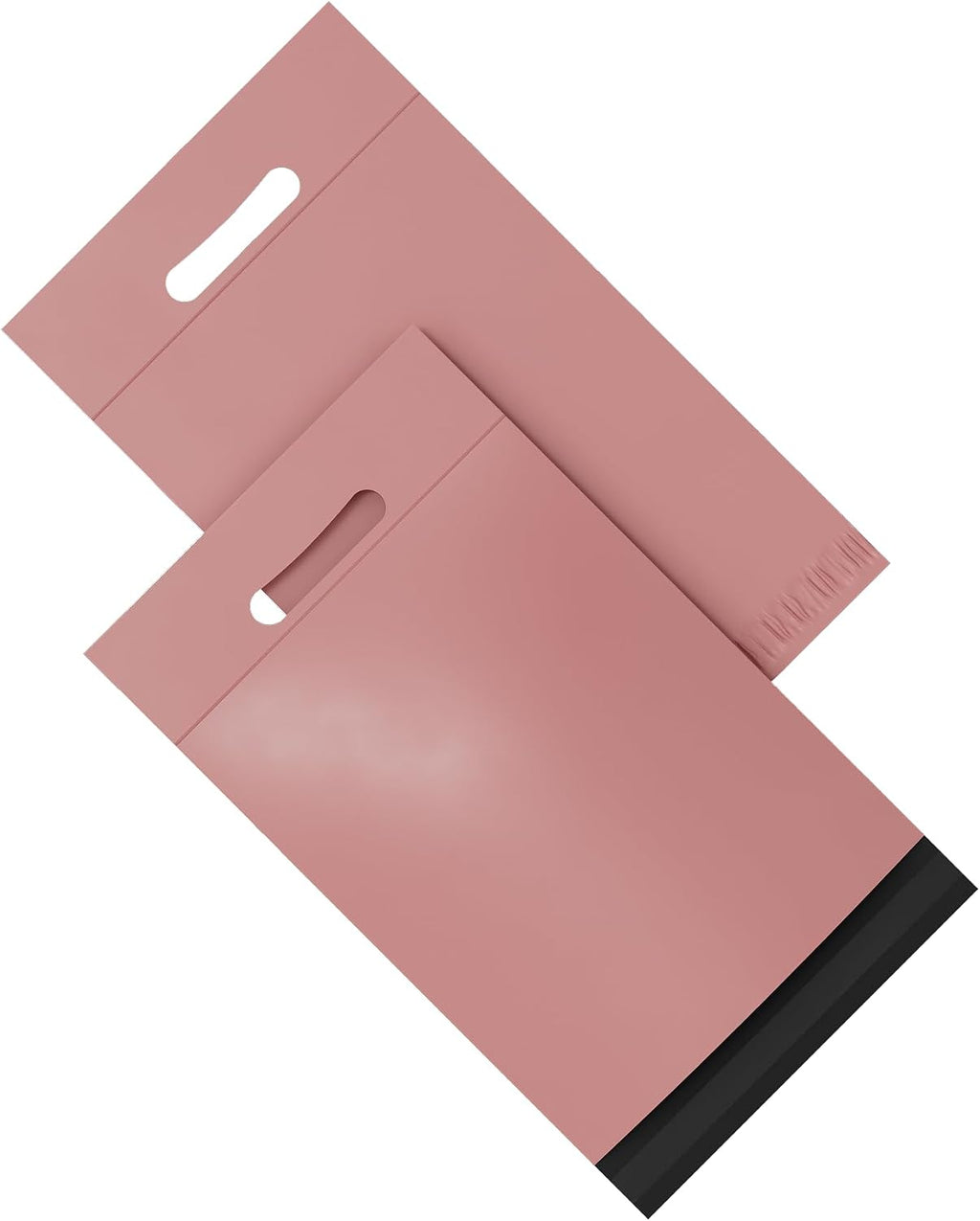 100 Poly Mailers with Handle for Shipping Clothing, Merchandise, Self-Sealing Tear Resistant Plastic Packaging