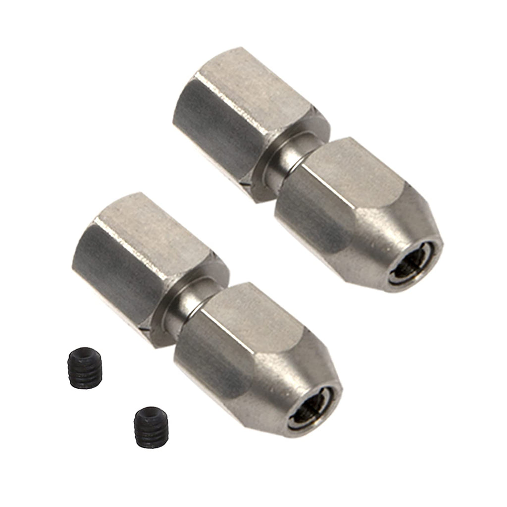 2Pack Vgoohobby CNC Stainless Steel RC Flex Collet Coupler Flexible Coupling Motor Shaft Locker for DIY RC Boat Submarine (3.17mm to 4mm)