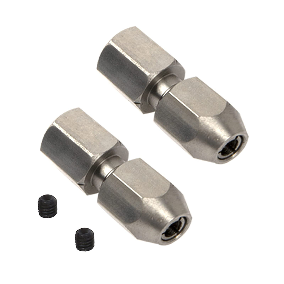 2Pack Vgoohobby CNC Stainless Steel RC Flex Collet Coupler Flexible Coupling Motor Shaft Locker for DIY RC Boat Submarine (3.17mm to 4mm)