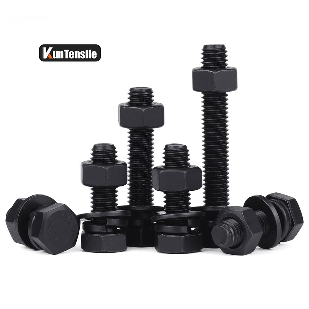 12.9 Grade Bolts and Nuts Assortment, 280pcs M5 Hex Bolt Nut Washers Kit