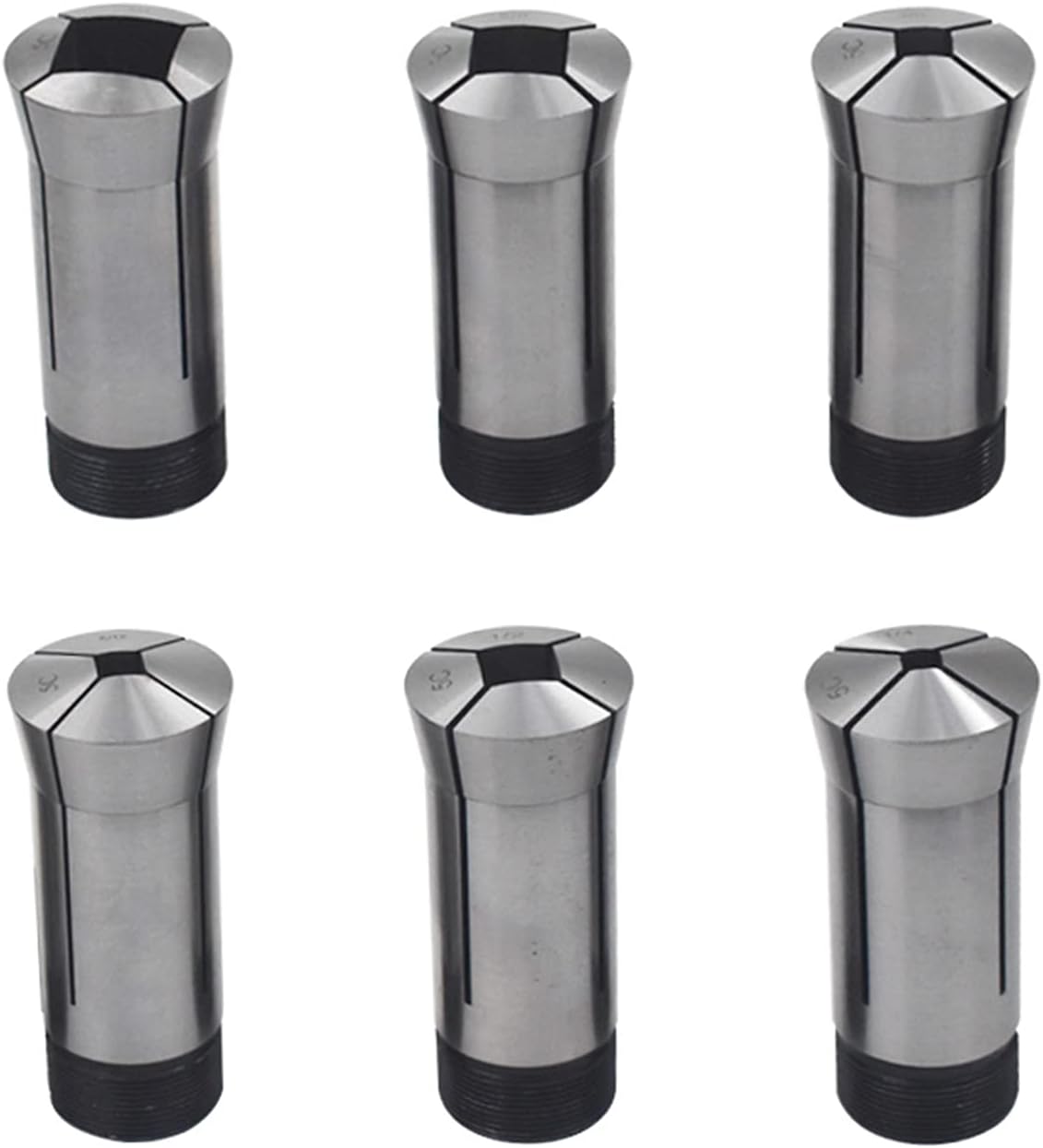 6-Pack Precision 5C Square Collet Set 1/4-3/4in Mill Chuck Holder