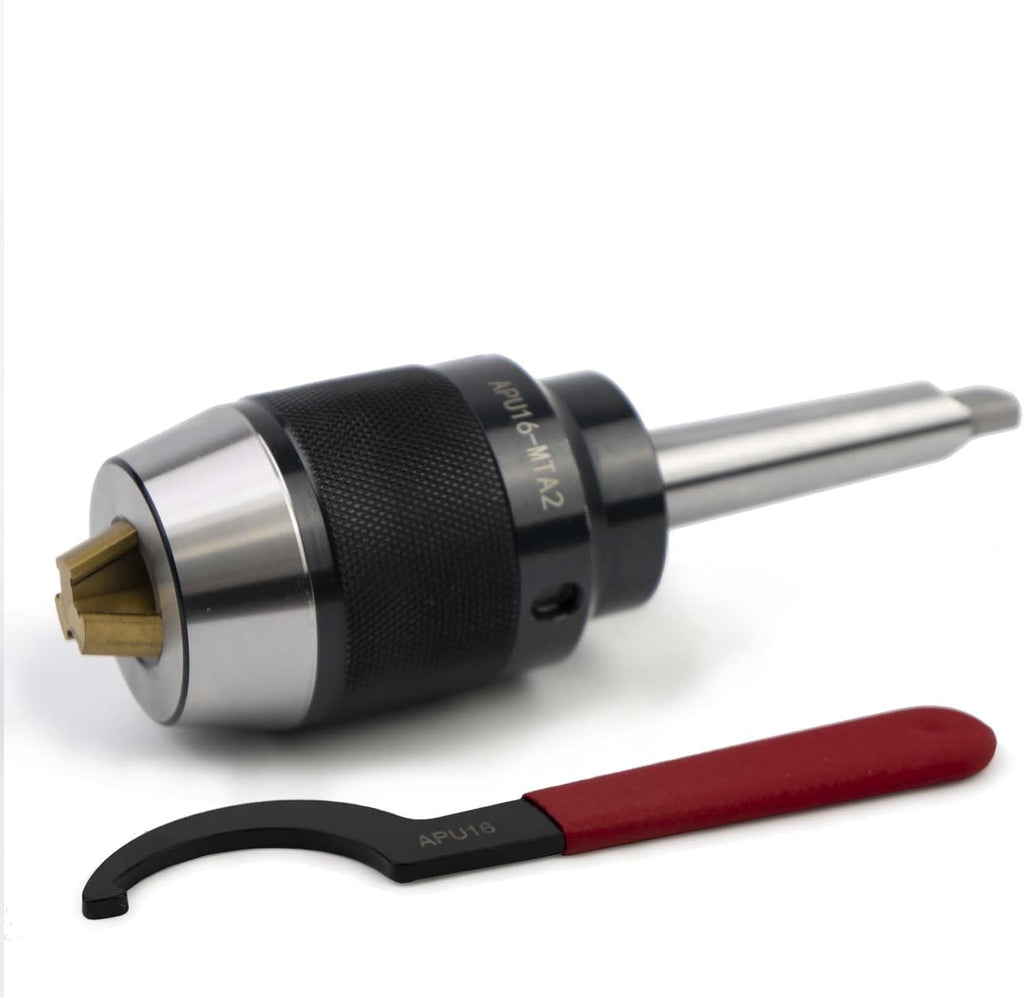 1/32"-5/8" MT2 Integrated Keyless Drill Chuck(Titanium Jaws)