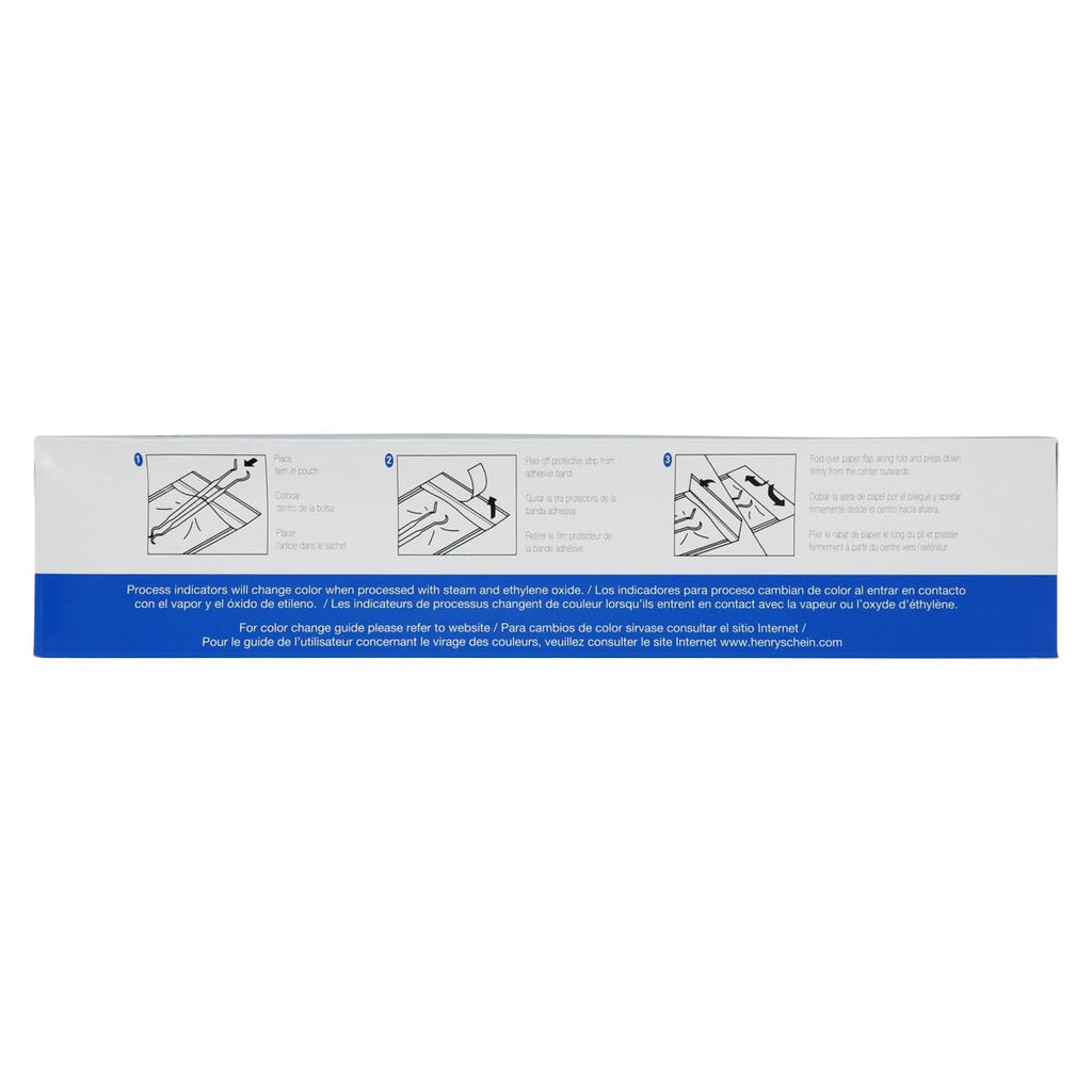 Self-Sealing Sterilization Pouches, 5.25" x 10", 200 Ct | Medical-Grade Paper, with Indicator, Built In Color Change
