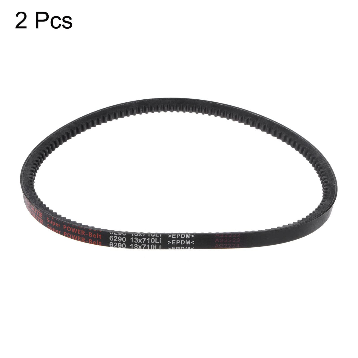 HARFINGTON 2pcs 13x710 Cogged V-Belts AX Section Drive Raw Edge Belt 710mm Inner Girth 13mm Width 8mm Thickness EPDM for Power Transmission