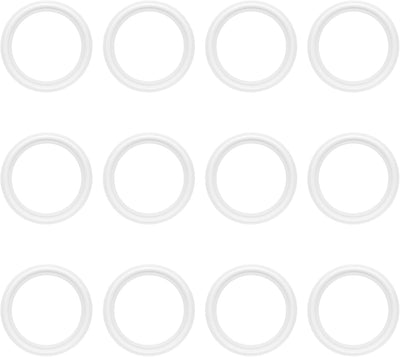 2 Inch Tri Clamp PTFE Gasket for 2" Sanitary Tri-Clamp Fittings TC Polytetrafluoroethylene O-Ring Seal Gaskets 12PCS