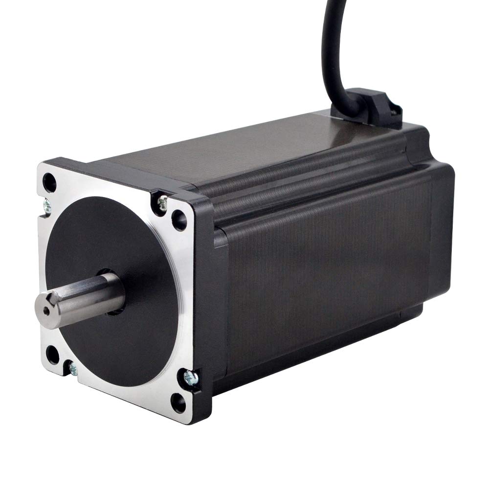 STEPPERONLINE Nema 34 Stepper Motor 13.0Nm(1841.31oz.in) 6.0A 14mm Key-Way Shaft with 1m Cable