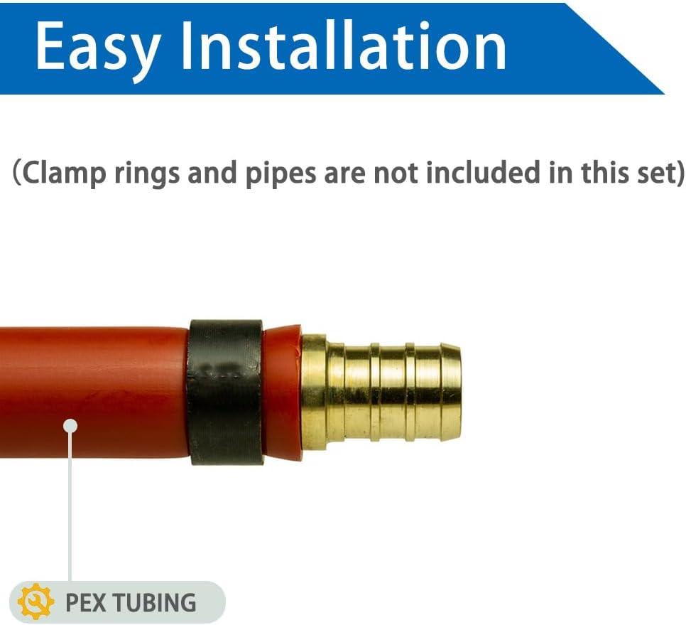 Hooshing 10PCS 3/4 Inch Straight Coupling PEX Fitting