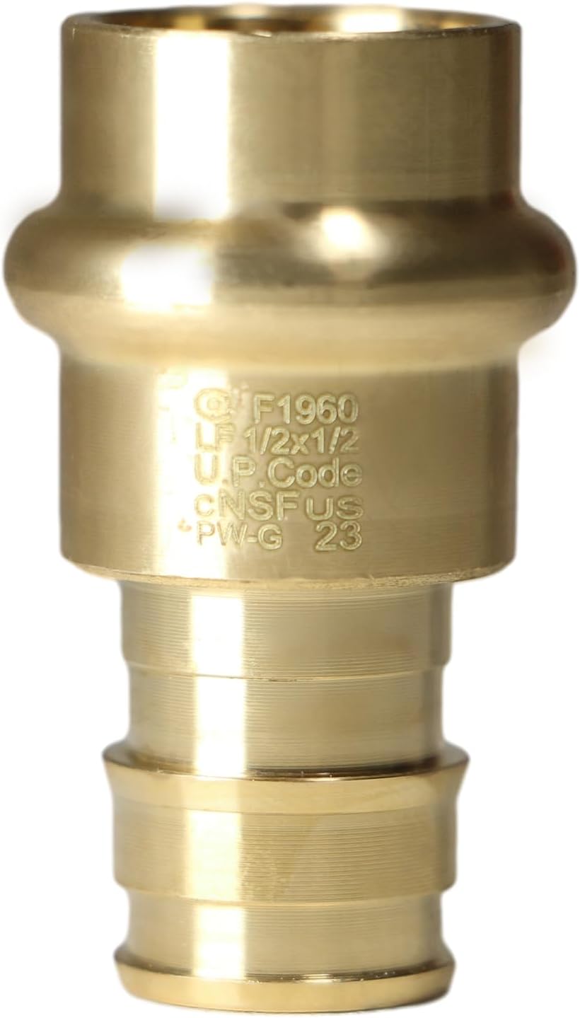XFITTING 1/2 inch Pex A x 1/2 inch Press Coupling, 202-4-6=5XX, 5 Pieces