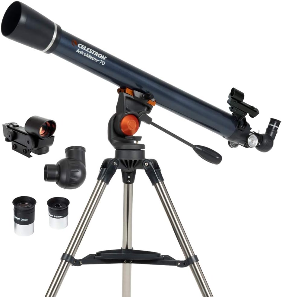 AstroMaster 70AZ Refractor Telescope for Moon & Planet Viewing | Fully Coated Glass Optics, Crisp Moon & Planetary
