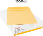 9x12 Self-Seal Catalog Envelopes, Brown Kraft, 100/Box