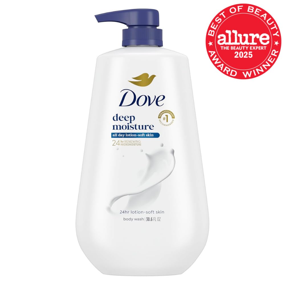 Body Wash Deep Moisture for 24hr Lotion-Soft Skin Moisture Moisturizing Skin Cleanser with No Sulfates No Parabens