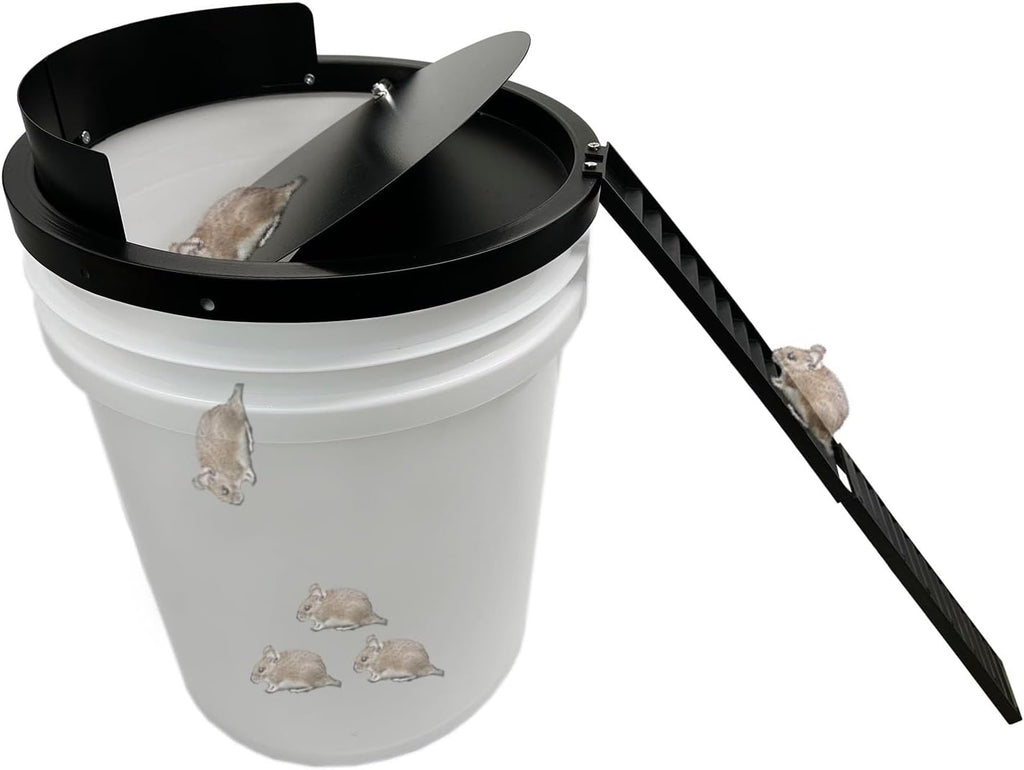 Bucket Lid Mouse Trap Metal 5 Gallon Bucket lid,Strong Metal Material that Cannot be Bitten, auto Reset, Repeat