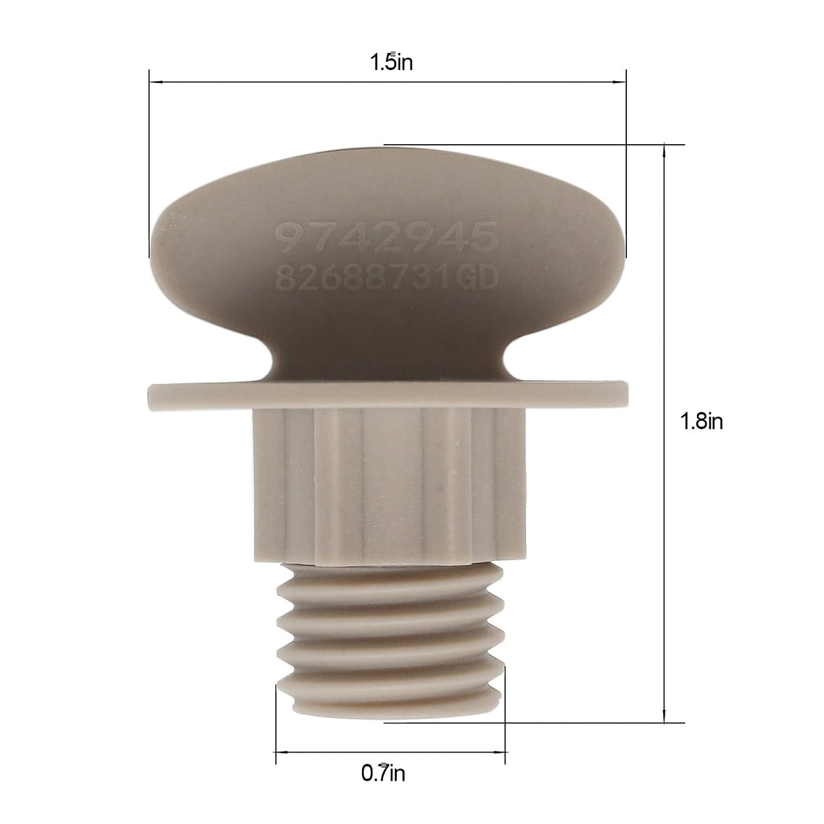 Lower Spray Arm Retainer Nut 9742945 Fit for Whirlpool Kenmore Dishwashers
