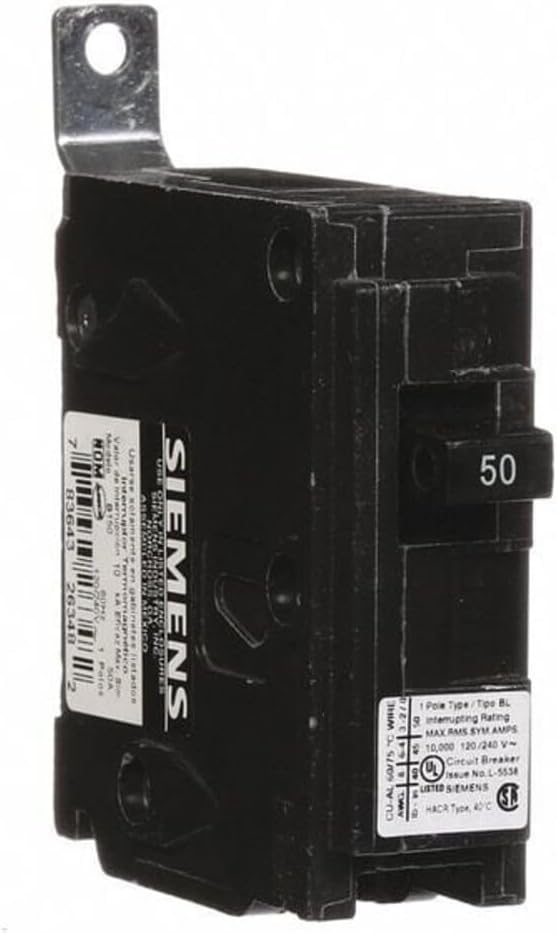 Siemens B150 50-Amp Single Pole 120-Volt 10KAIC Bolt in Breaker