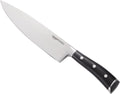 Classic 8-inch Full Tang High Carbon Stainless Steel Chef's Knife, Multipurpose Kitchen Knife with Three Rivets, Silver