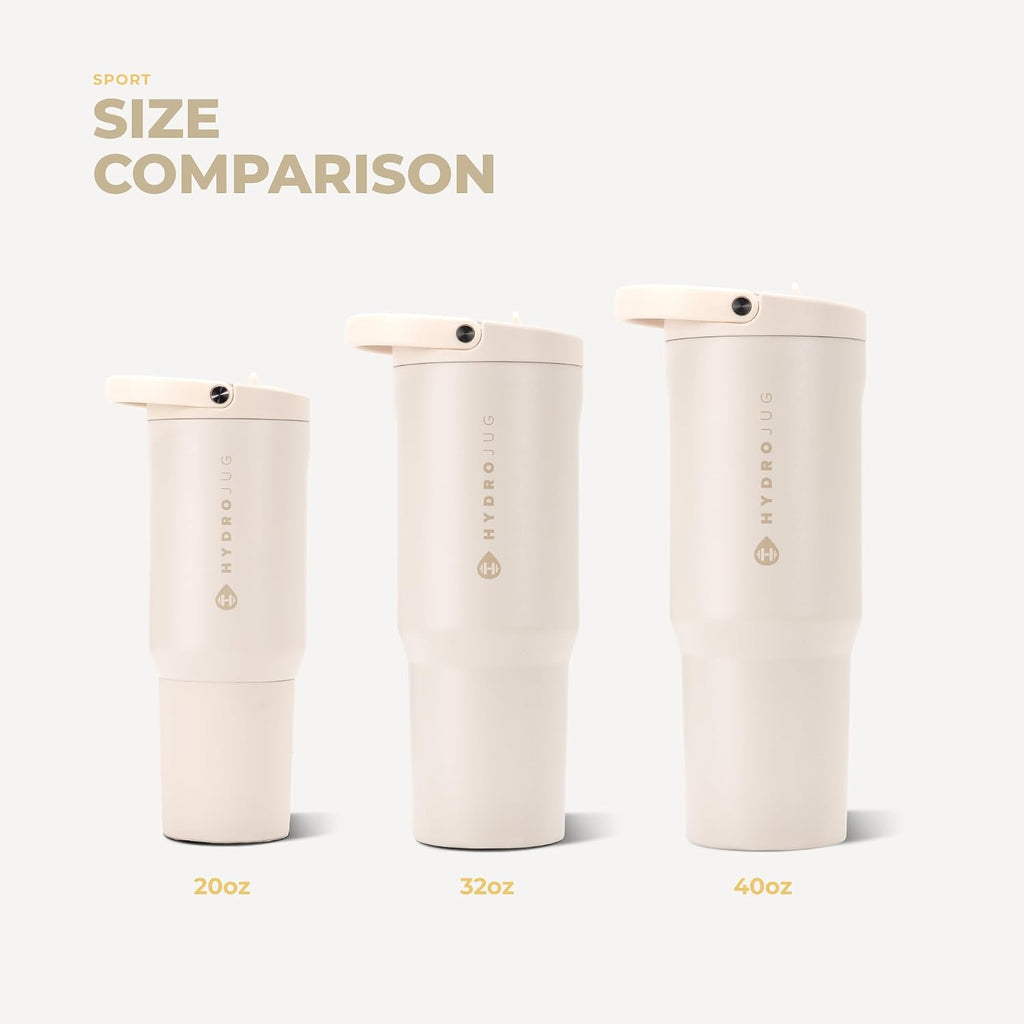 Sport 32 oz Insulated Stainless Steel Water Bottle, Cream
