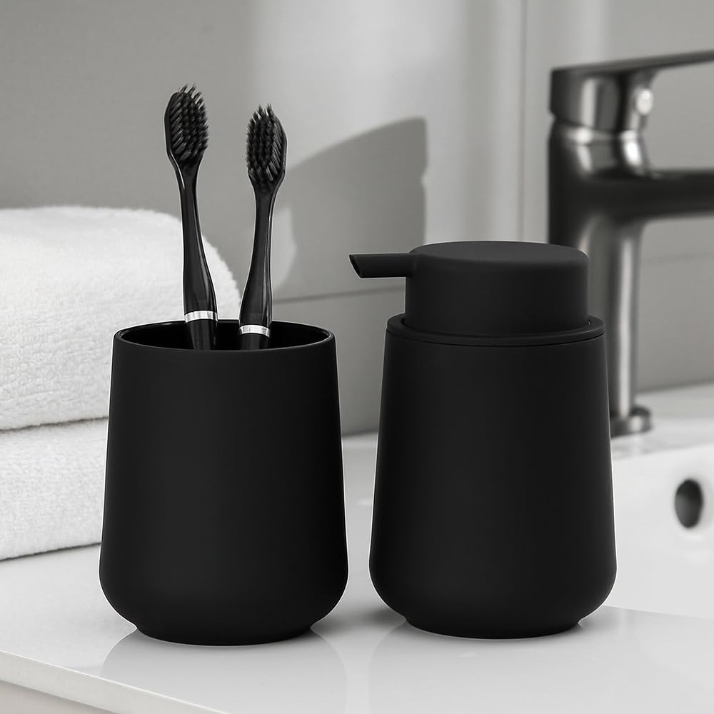 Matte Black Foaming Hand Soap Dispenser Plastic
