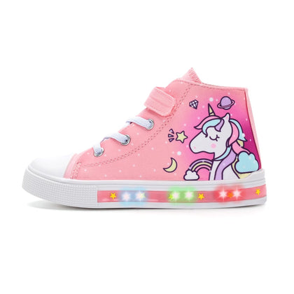 Kids Light-Up Sneakers, Pink Unicorn, Toddler Size 10