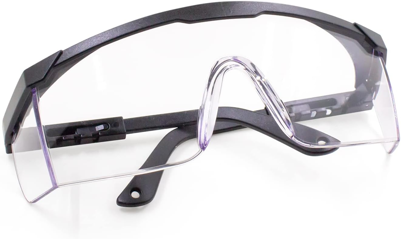 Safety Glasses For Men and Women, Anti Fog Work Glasses for Adjustable Frames and Side Protection