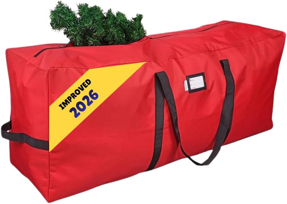 Heavy Duty Christmas Tree Storage Bag | Fits Up to 9 Ft. Tall Disassembled Tree | 25" Height X 20" Wide X 65" Long |