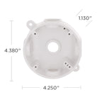 BELL PRB57550WH Round Weatherproof Box, Five 1/2 or 3/4 in. Threaded Outlets, White