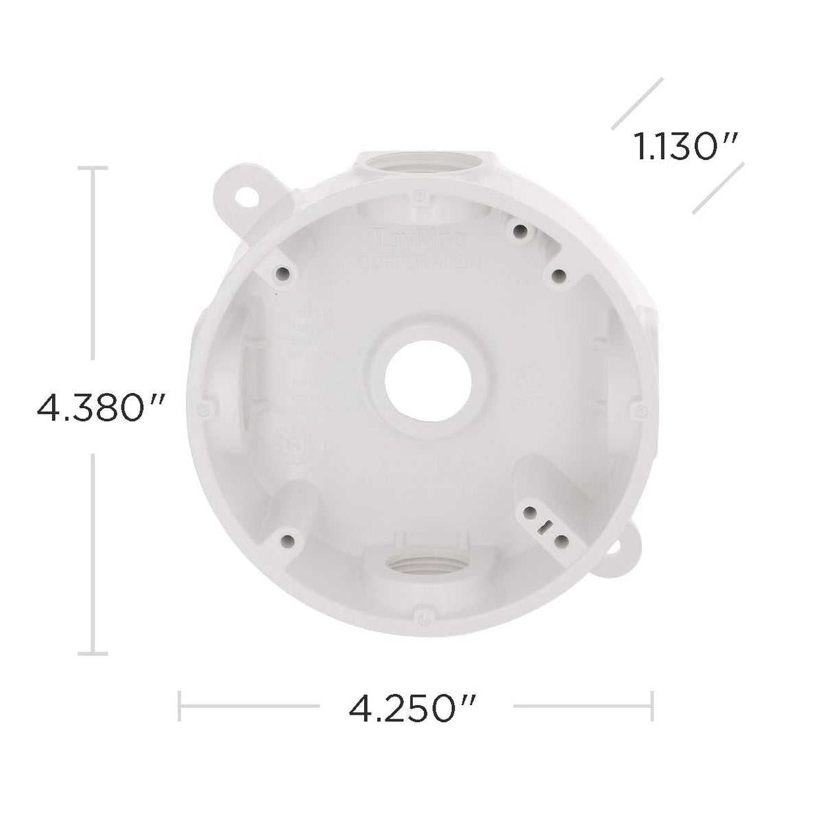 BELL PRB57550WH Round Weatherproof Box, Five 1/2 or 3/4 in. Threaded Outlets, White