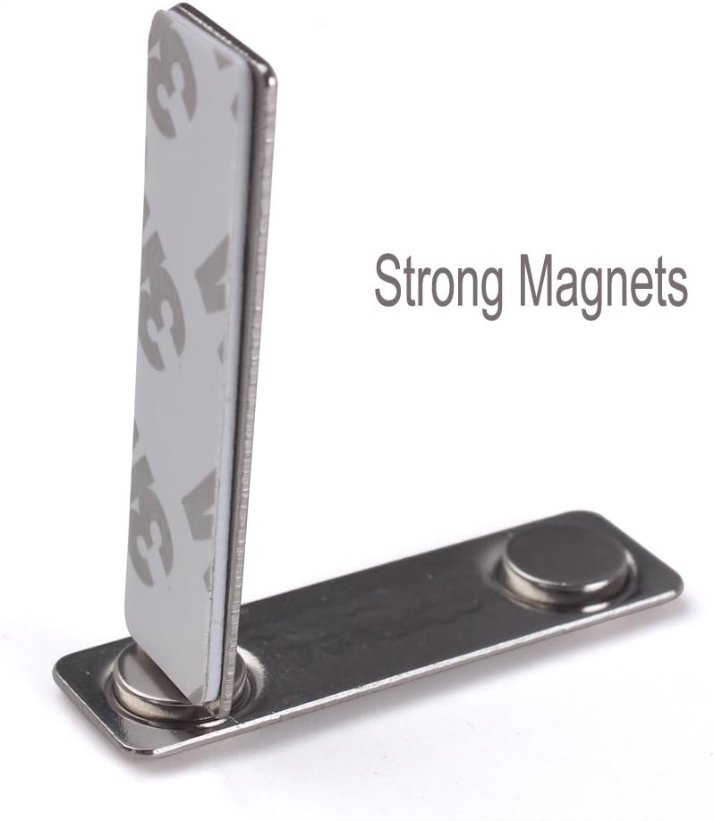 Name Badge Magnets, Magnetic Name Tag Holders, Set of 12 (24 Pieces)