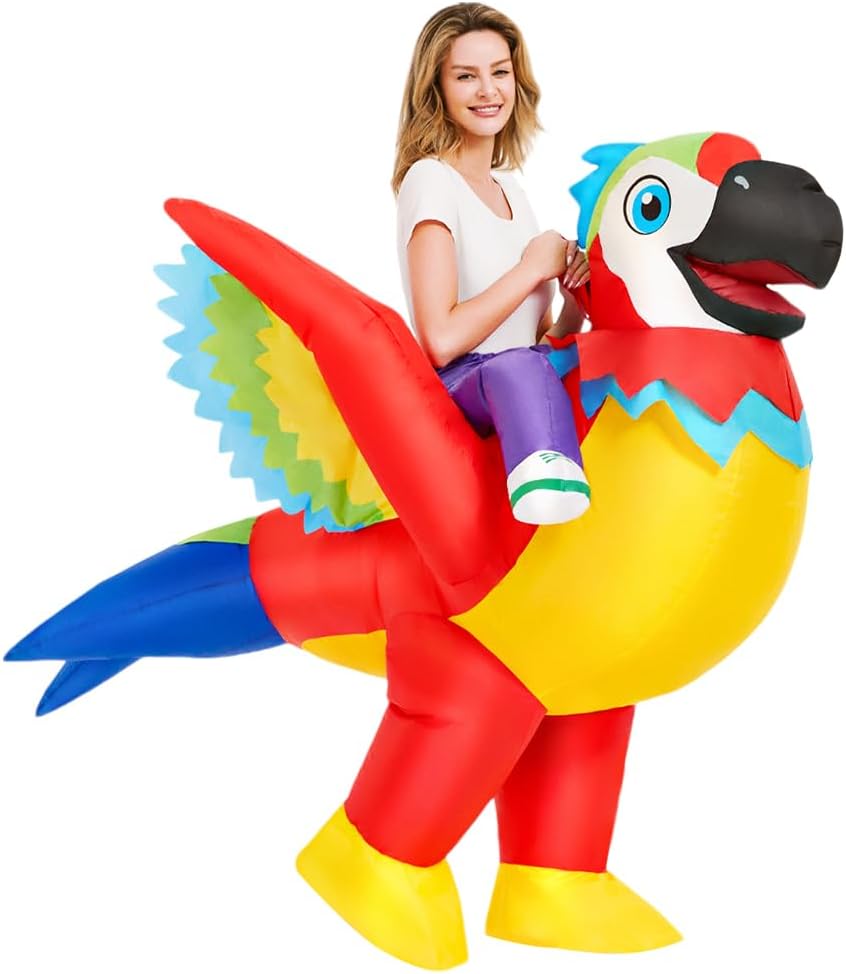 Inflatable Parrot Costume Halloween Blow up Costumes for Adult Men Women