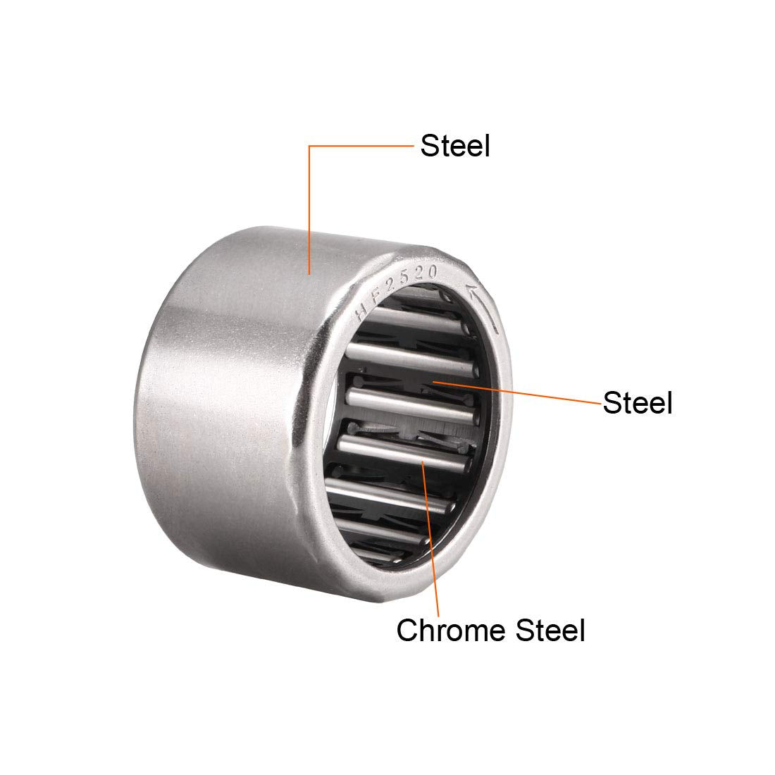 uxcell Needle Roller Bearings 25mm Bore 32mm OD 20mm Width 2pcs