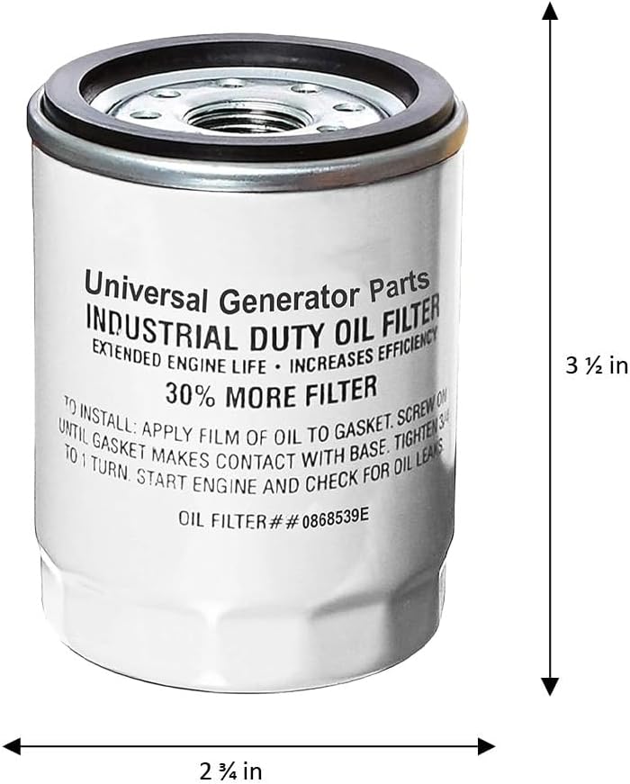 Universal Generator Part- Replacement Oil Filter 070185E & 070185ES, 3-Pack