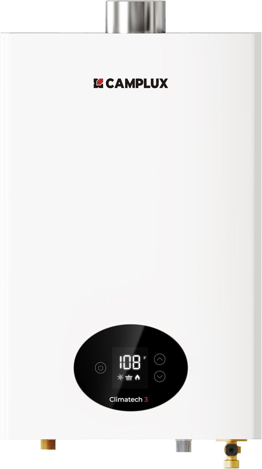 CAMPLUX Climatech 3 Tankless Water Heater Propane, 65,000 BTU Propane On Demand Hot Water Heater, Max 2.64 GPM