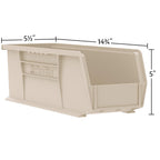 12 Pack AkroBins Plastic Storage Bins, Space-Saving Stackable Organizers for Garage, Classroom and Warehouse