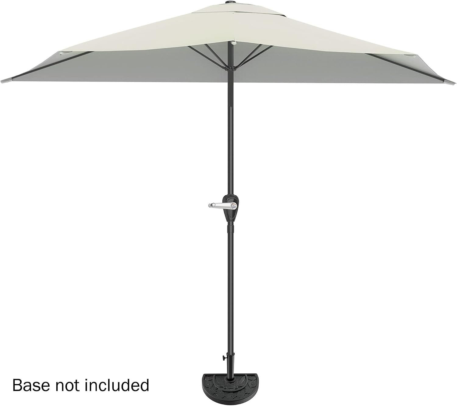 Half Umbrella Outdoor Patio Shade - 9 ft Patio Umbrella with Easy Crank - Small Canopy for Balcony, Table, or Deck by