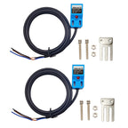 Haldzemo SN04-N2 NPN NC Inductive Proximity Sensor Normally Close Detection Approach Switch with SN Bracket (Blue, 2 Pack)