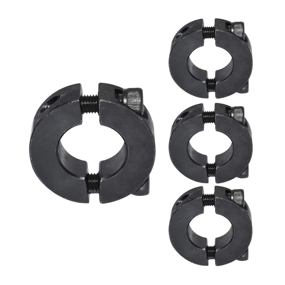 5/8" Bore OD 1-5/16" Shaft Collars Double Split Black Oxide Set Screw Style 4Pcs
