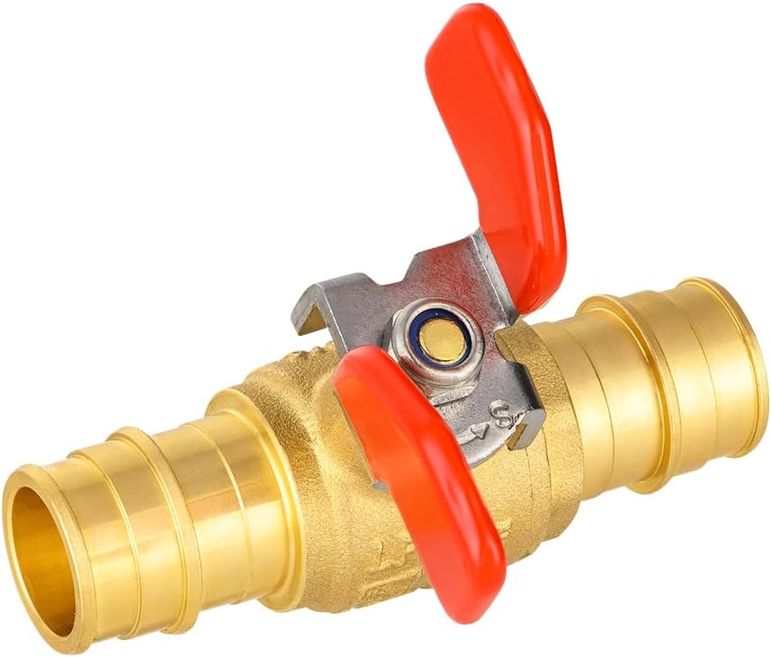 10Pcs EFIELD 3/4"Pex-A Ball Valve With Butterfly Level(VALVE331-10)