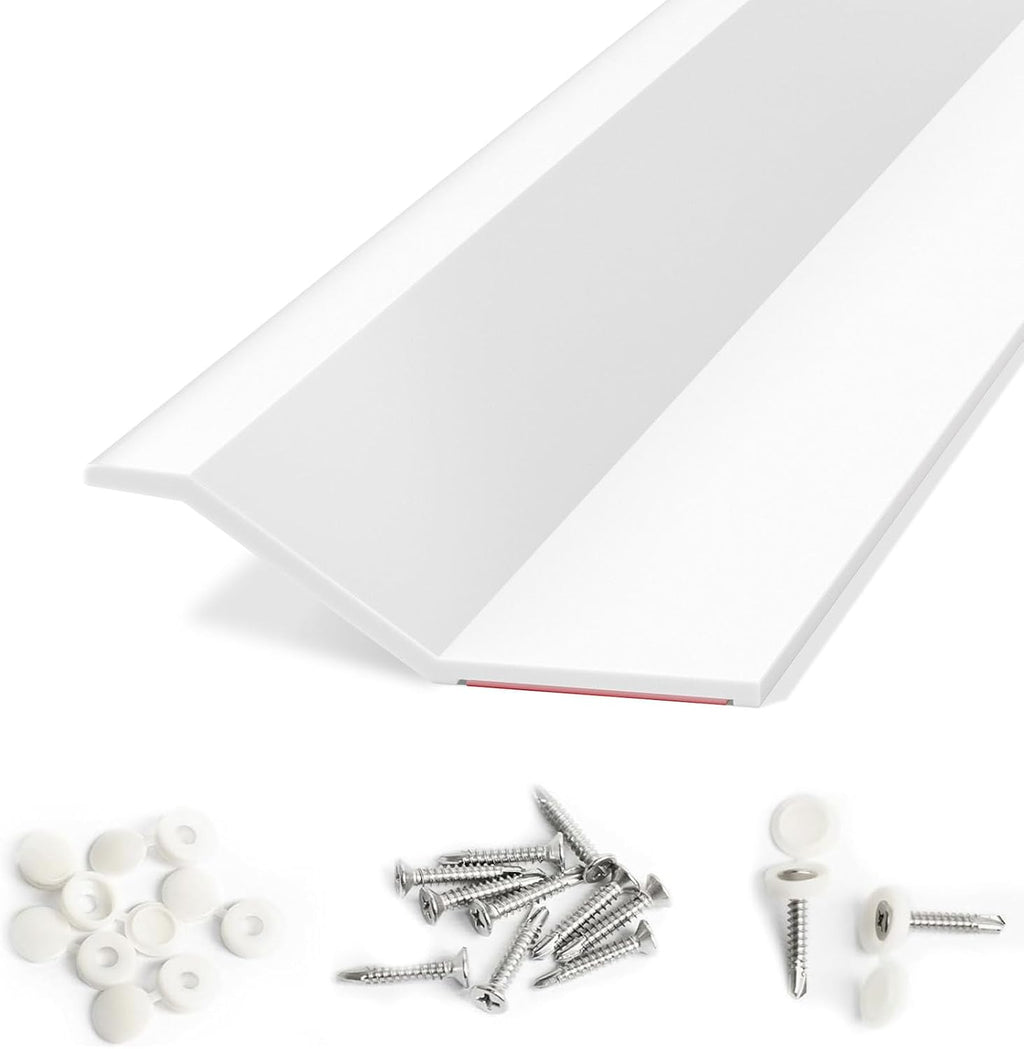 Garage Door Seal Top and Sides with Nails, 40 FT, White