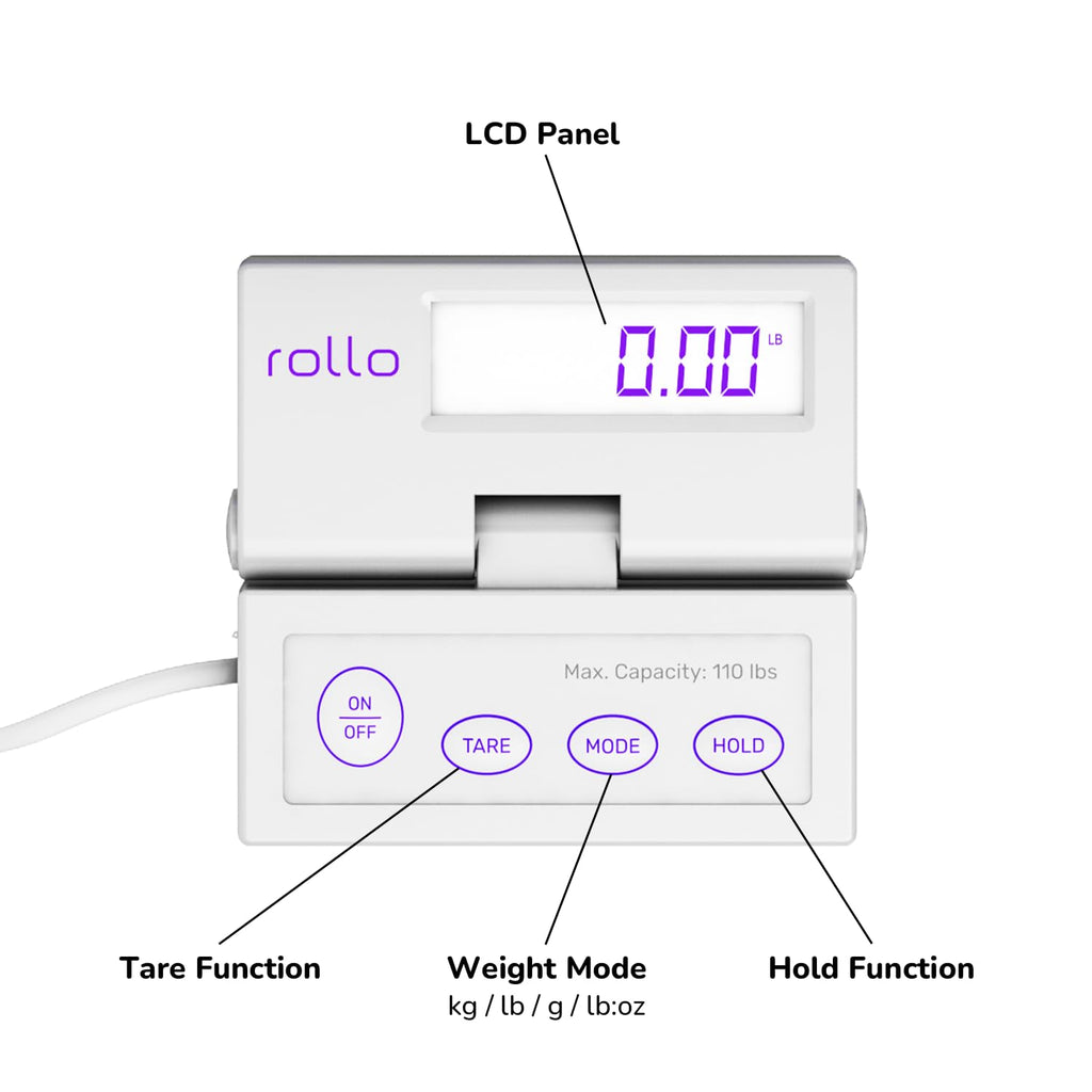 Shipping Scale for Packages - Digital Postal Scale (110 Lb Max) | Hold and Tare Functions - Includes AC Adapter and