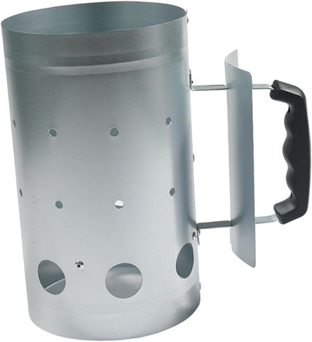 Charcoal Chimney Starter, Stainless Steel Fast Fire BBQ Charcoal Burner Bucket with Heat-Insulated Handle for Camping