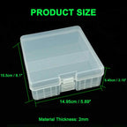 100 x AA Battery Storage Case Holder Organizer Box Transparent