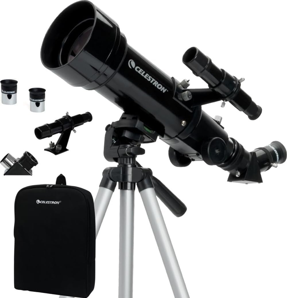 Travel Scope 70mm Beginner Portable Telescope with Backpack | 70mm Refractor Telescope Kit, Bright Lunar & Planetary