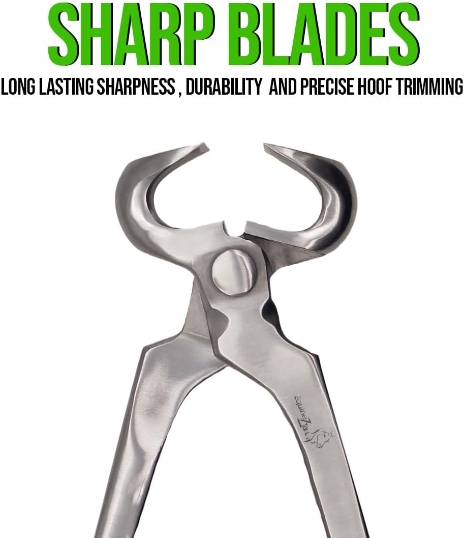 14-Inch Hoof Nipper - Premium Vanadium Steel Farrier Tool with Dull Finish for Precision Horse Hoof Trimming