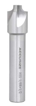Accusize 1/8" x 1/2"(R x Shank) Corner Rounding End Mill, 1011-0018