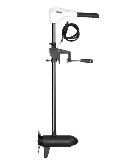 VEVOR Electric Trolling Motor, 24V 86lbs Thrust, 36" Shaft Transom Mounted Outboard Boat Motors, 8-Speed Electric Boat Engine with Battery Indicator, for Kayaks, Fishing Boats on Freshwater Saltwater