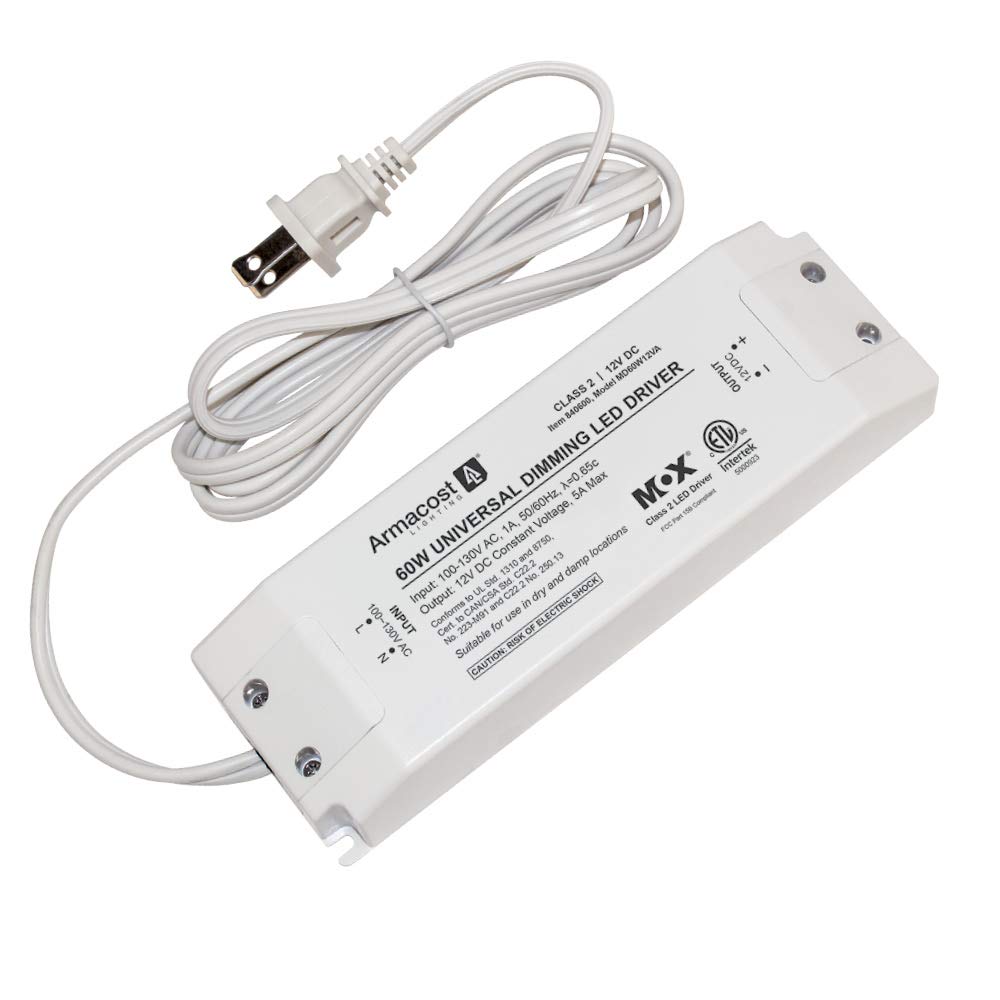 60-Watt Universal Dimmable 12V DC LED Driver TRIAC 840600