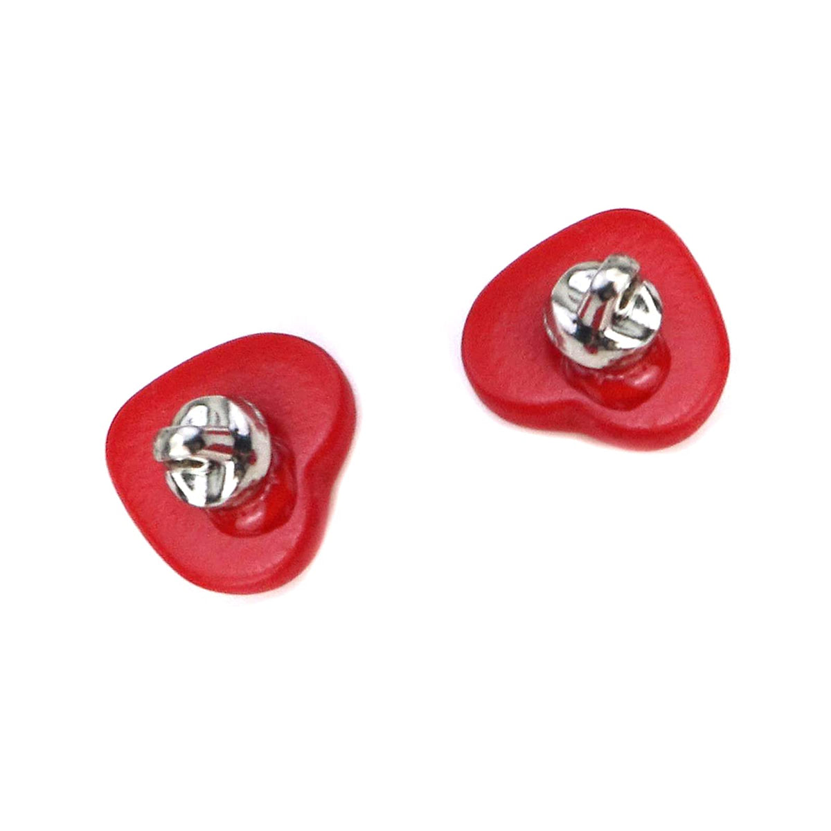 20PCS Single Hole Heart Shape Buttons Resin Buttons for DIY(Red)