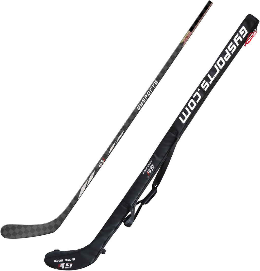 Ice Hockey Stick Senior Professional 100% Carbon Fibre Hockey Stick Adult 66"" Length, Shaft Woven UD 24K / Fle 75