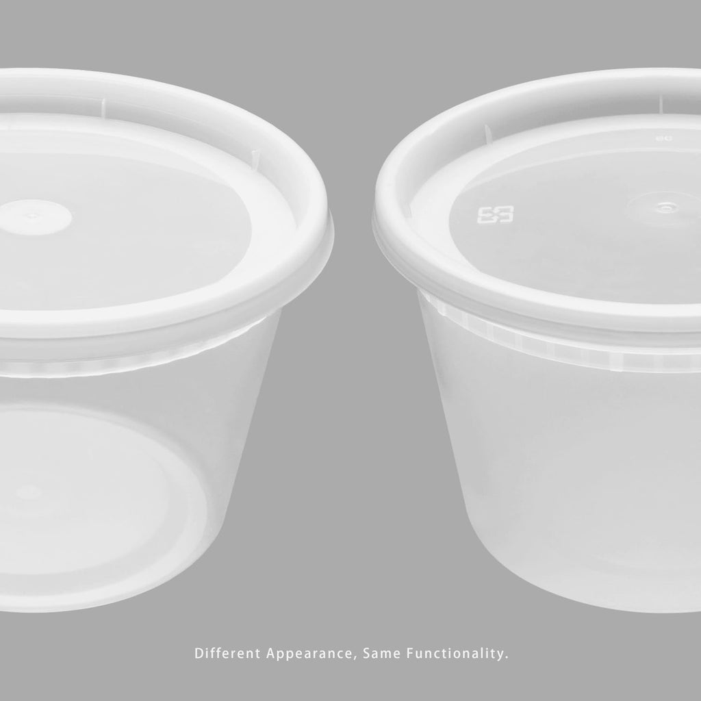 [16oz - 240 ct] Clear PP Injection Molded Round Deli Containers with Lids (FP-IMDC16-PP)